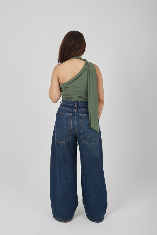 ELARA - Top In Olive Green